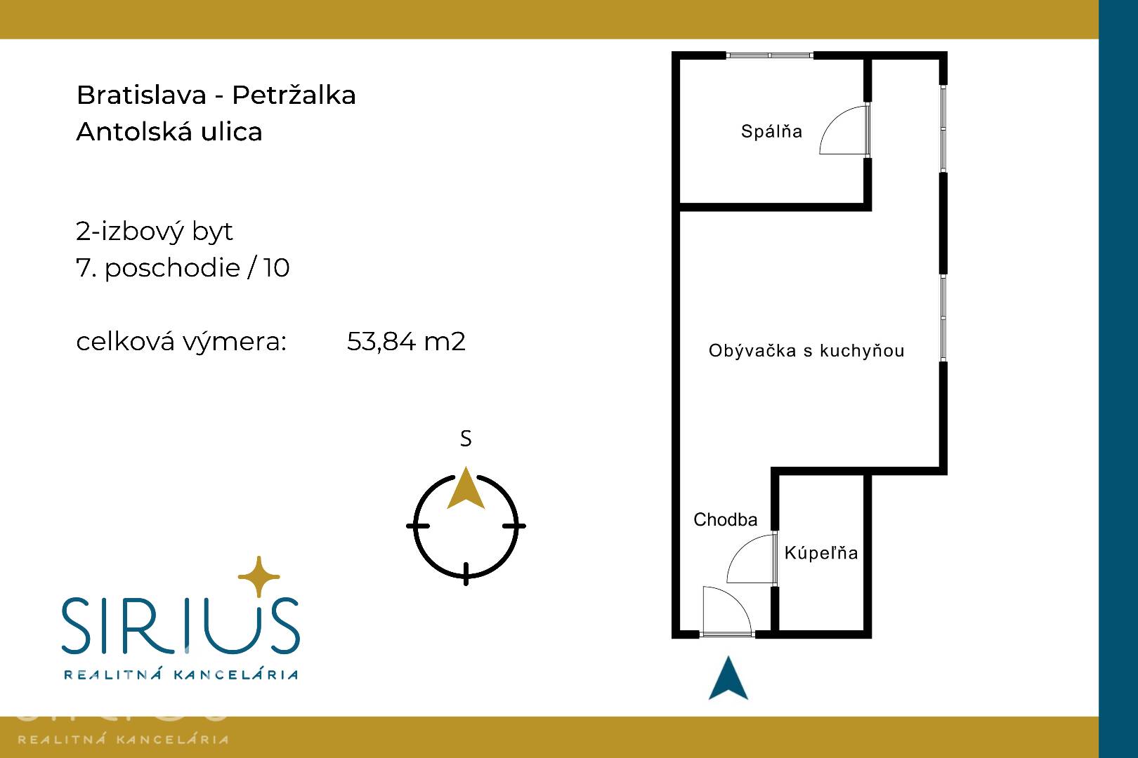 ANTOLSKÁ, 2-i byt, 54 m2 – novostavba REZIDENCIA DRAŽDIAK, zariadený