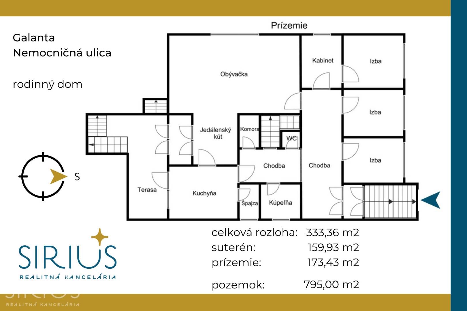 GALANTA, 5-i dom, 333 m2 – pozemok 795 m2, krásna záhrada s BAZÉNOM