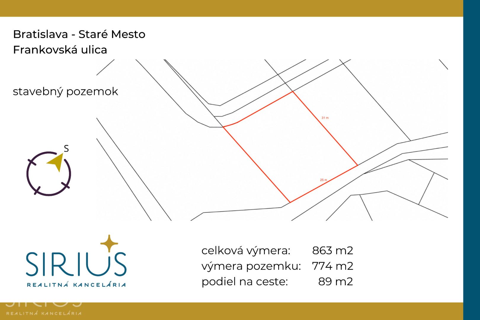 KOLIBA, stavebný pozemok 863 m2 – s výhľadom na Bratislavu